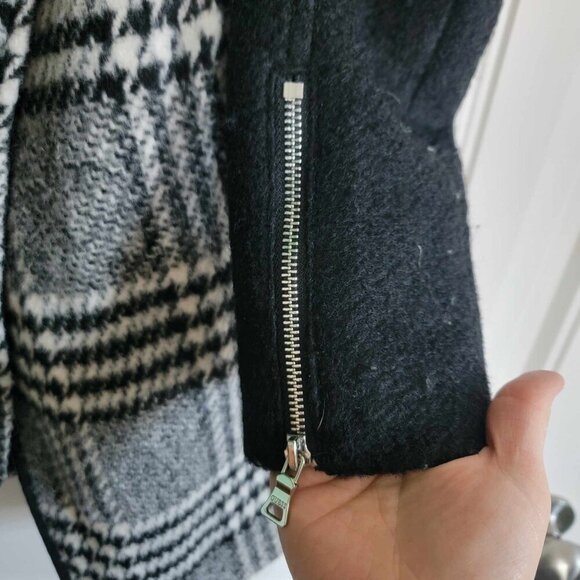 NWOT Women's Guess Wool Plaid Houndstooth Coat Size Small - Picture 8 of 14